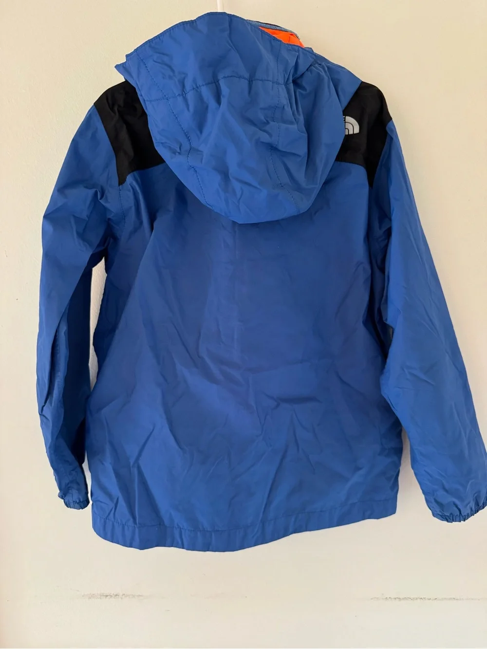 The North Face Kids' Blue & Black Hooded raincoat jacket
